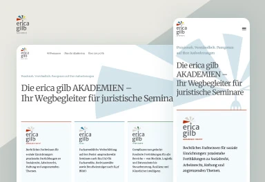 Vorschaubild für das Projekt Seminar-Management für erica gilb AKADEMIEN
