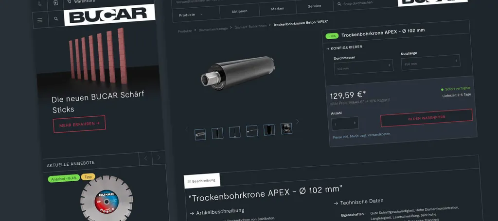 Projektübersicht von Bucar Diamantwerkzeuge