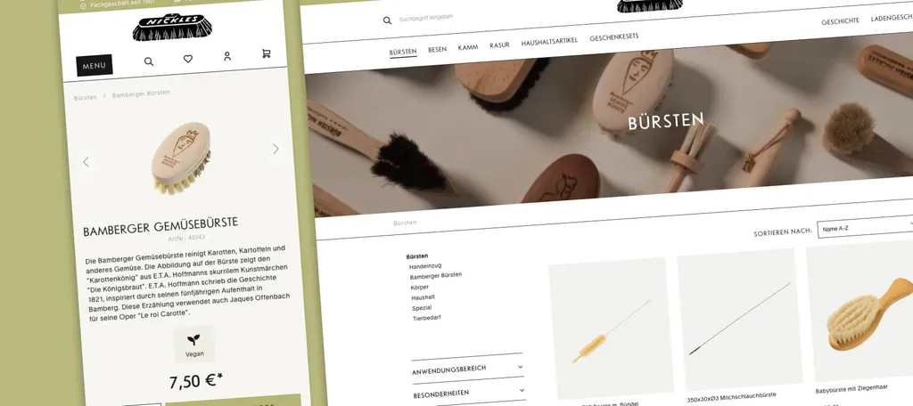 Projektübersicht von Bürsten Nickles