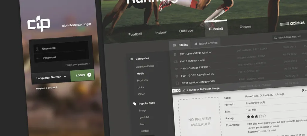 Projektübersicht des Infocenter