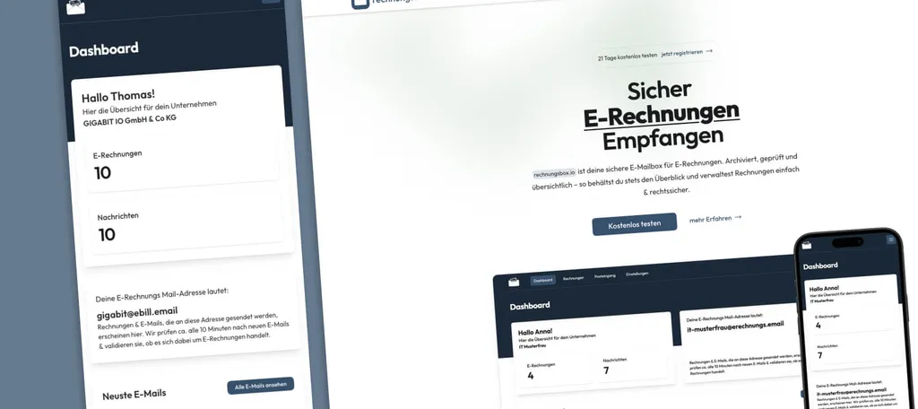 Projektübersicht von rechnungsbox.io