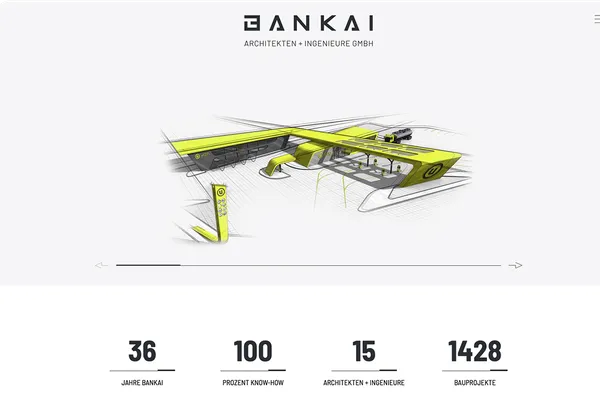 Screenshot der Startseite von bankai.de